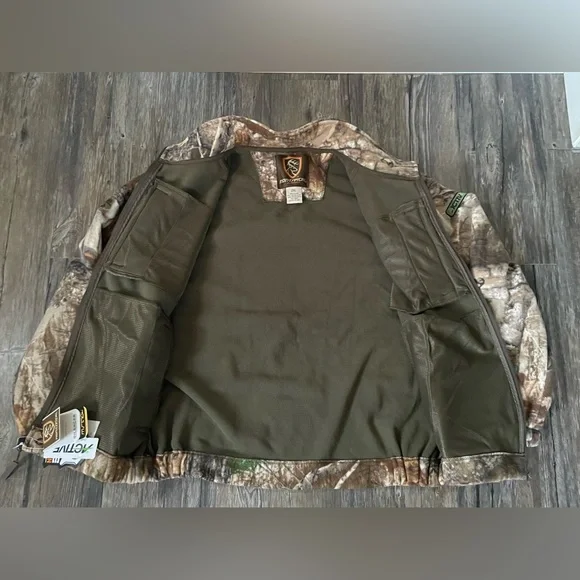 NWT Drake Non-Typical Windproof Silencer Fleece Jacket Realtree Camo 2XL - Picture 10 of 15